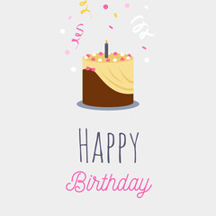 Happy Birthday typography card