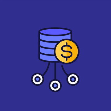 recommend clip art: data storage costs icon with outline