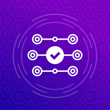 streamline process, operations vector icon