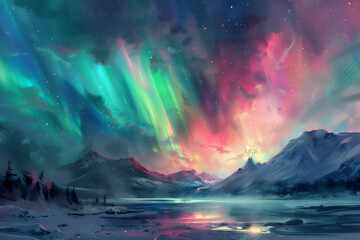 lights in the night, generative ai