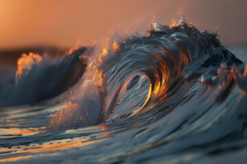 water wave background, generative ai