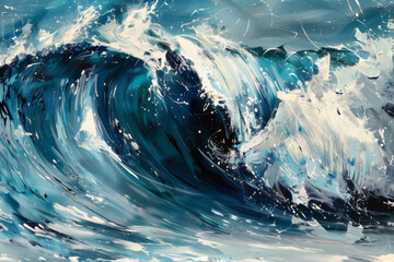 water wave background, generative ai