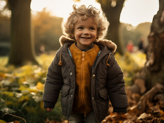 A child gleefully plays in the park, embracing the spirit of adventure and exploration