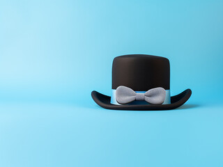 On a blue backdrop, Father's Day is celebrated with mustache and bowtie motifs