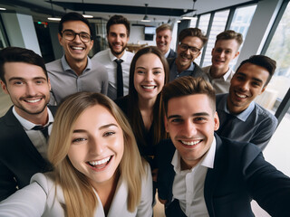 Colleagues commemorate success with a group photo