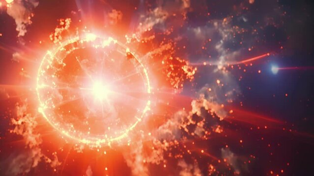 An illustration of a Z boson being produced in a highenergy collision showcasing its role as a mediator in the weak nuclear force.