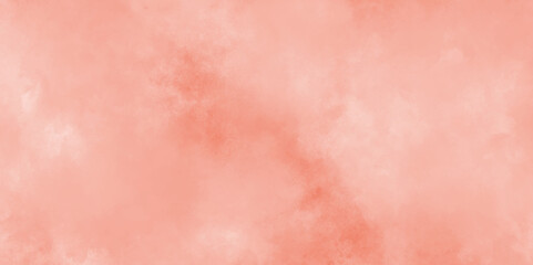 grunge and stained Pink or orange ink and watercolor textures on white paper background, Abstract Pink color light ink effect shades gradient watercolor, Watercolor abstract wet hand drawn  texture.