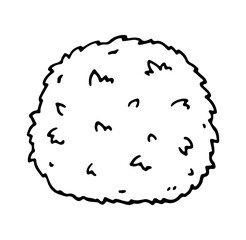 Bush isolated on a white background. Vector hand-drawn illustration in doodle style. Perfect for cards, decorations, logo, various designs.