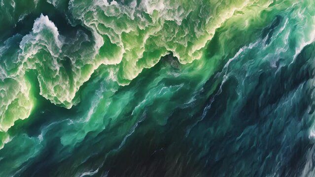 From above the ocean resembles a giant canvas splattered with splotches of rich greens and blues. Upon closer look these hues are revealed to be millions of tiny phytoplankton dancing