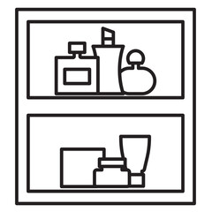cosmetic shelf