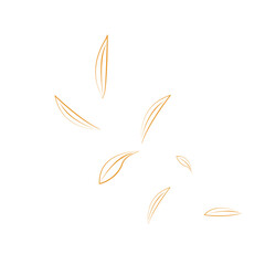 Falling flying autumn leaves