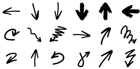 A Collection Of Arrows Icons Silhouette Vector Logo Design Containing Arrow,Direction,Down,Pointer,Way Infographic Simple Vector Illustration Logo