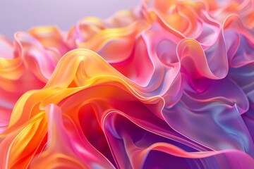 Obraz premium A colorful, flowing piece of fabric with a rainbow of colors