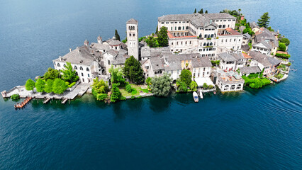 Isola di Orta San Giulio, Lago d'Orta, Novara in Piemonte (Italia)