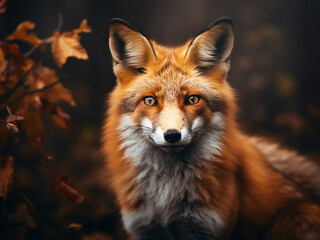 Obraz premium Discover the beauty of wildlife with a captivating fox in a stock photo