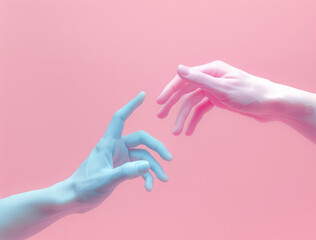 hands with background.Minimal creative concept of unity.Flat lay