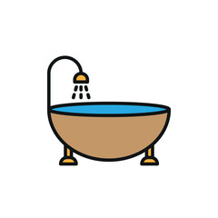 Bathtub icon vector design templates simple and modern