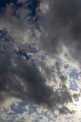 cloudy weather sky with clouds of white and gray