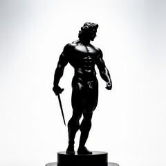 muscular greek god statue, generative ai