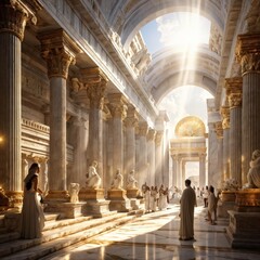 the majestic temple of zeus, generative ai