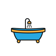 Bathtub icon vector design templates simple and modern