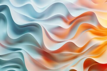 Obraz premium A colorful wave with blue, orange and white colors