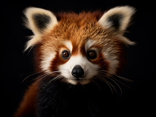 Obraz premium The adorable red panda, Ailurus fulgens, poses for a portrait
