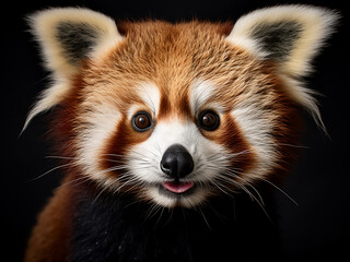 In its habitat, the red panda, Ailurus fulgens, showcases its charm