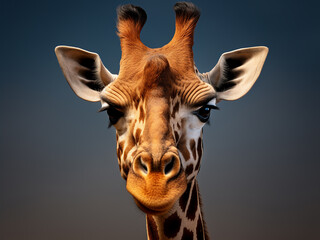 Portrait of African giraffe, Earth's tallest mammal