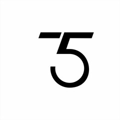 Unique simple number 35 logo design.