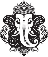 India Elephant Vector Silhouette