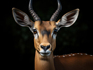 Fototapeta premium Impala gazes towards camera in close-up shot