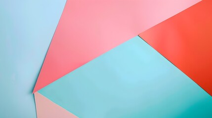 Vibrant geometric composition in pastel color palette description:This image showcases a vibrant