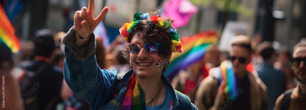 Poster 3. **visibility matters**: showcase a powerful image of an lgbtq+ person proudly expressing their id
