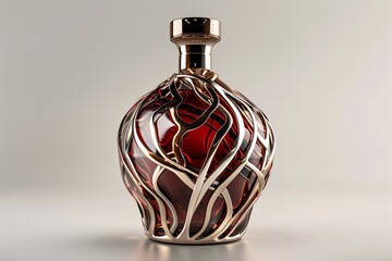 a red and gold bottle