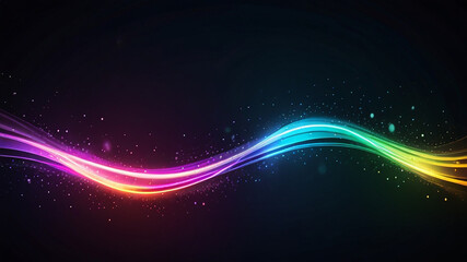 Obraz premium Leon Effect Glowing Lines on Bright Backgrounds ai generative