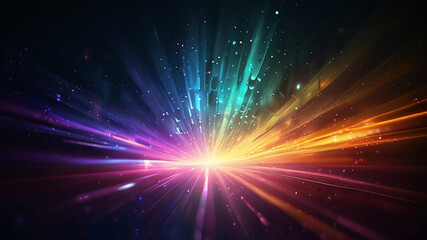 Obraz premium Leon Effect Glowing Lines on Bright Backgrounds ai generative
