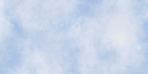 Panoramic grunge texture with color blue, sky of winter morning with clouds, Abstract Sky cloud landscape blue background with tiny clouds, shiny and clear painted light blue clouds watercolor.