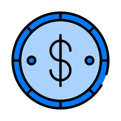 Coin Blue Filled