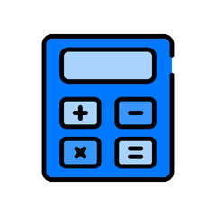 Calculator Blue Filled
