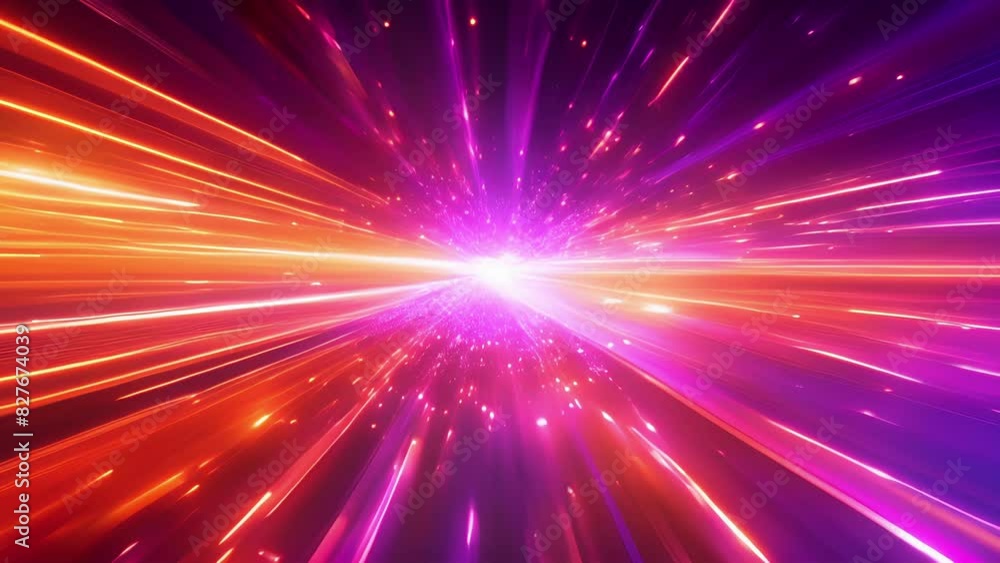 Poster the intense energy of the accelerator causes particles to collide and burst apart creating a dazzlin