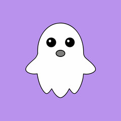 Cute Halloween ghost vector illustration