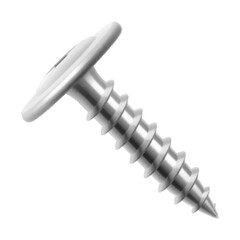 Screw isolated on transparent background. Realistic 3d Vector illustration