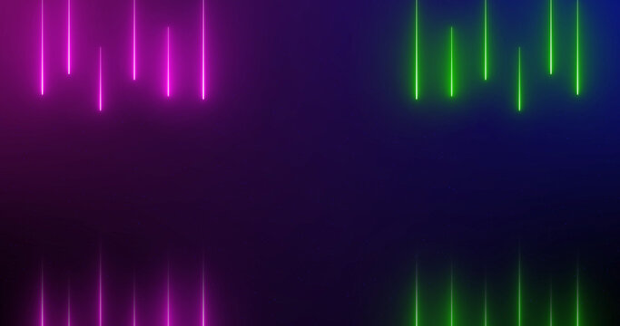 Live Streaming Background Frame - Animated Neon Overlay Template, Gaming Overlay OBS or Streamlabs Studio hi-tech overlay for streamers. Features transparent section for desktop scene and face cam,