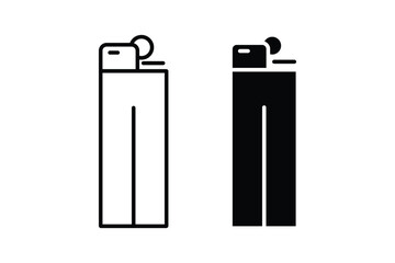 Lighter icon vector. Thin line lighter outline icon vector illustration.