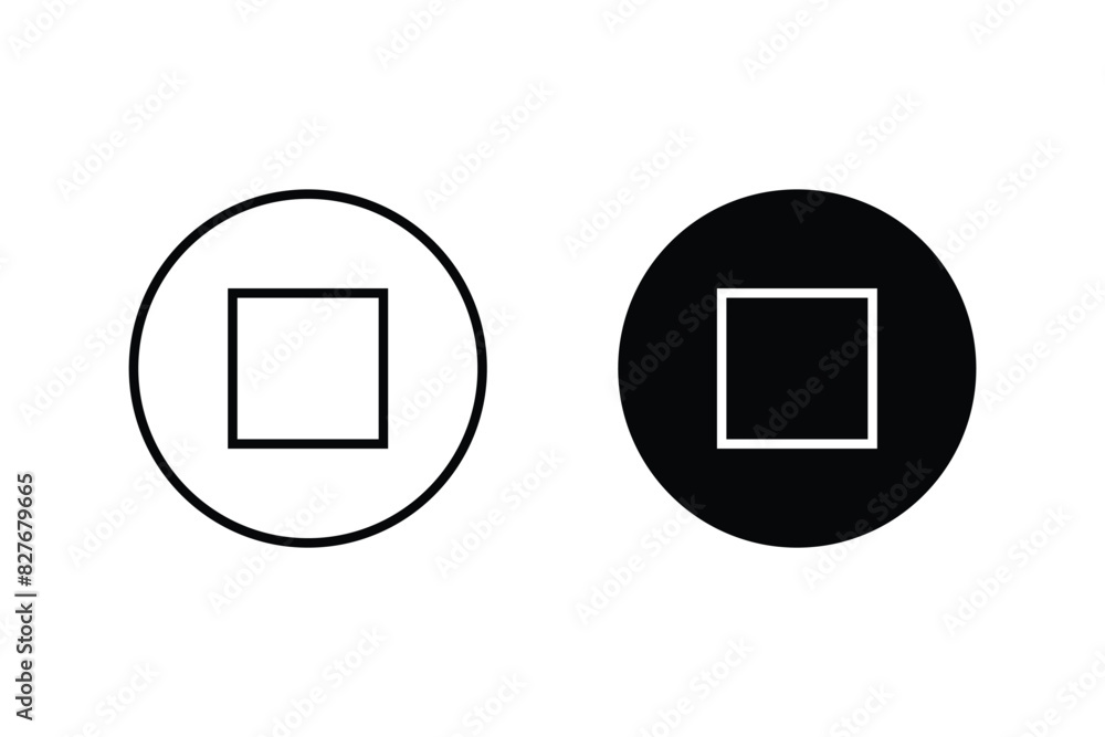 Poster stop icon for graphic design projects in trendy flat style design isolated on white background. icon
