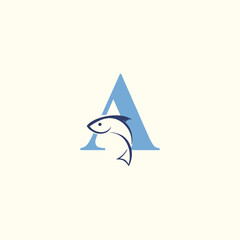 Tuna Fish Logo simple design