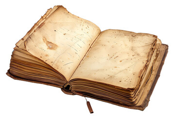 Close-up of an antique, weathered open book with aged, yellow pages, displaying the charm and character of historical artifacts.
