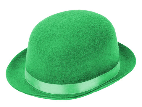 recommend clip art: Green bowler hat isolated on a white transparent background