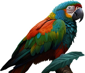 Obraz premium the appearance of a parrot in a tropical jungle